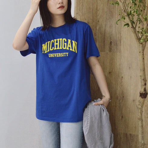 【spiritoso】MICHIGAN カレッジTシャツ