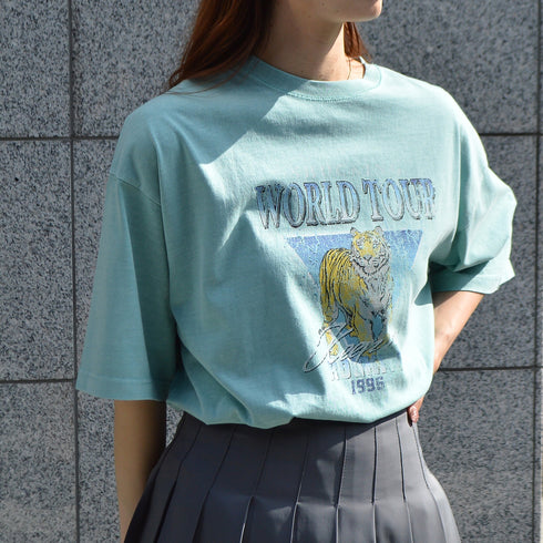 【spiritoso】World TourタイガープリントＴシャツ