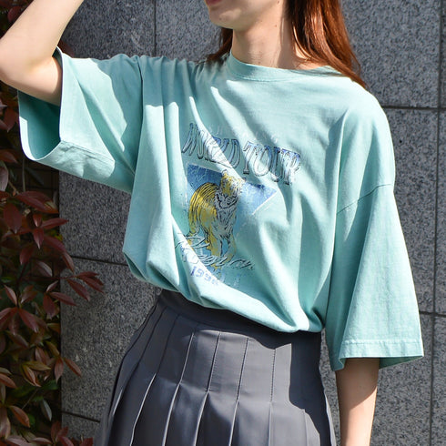 【spiritoso】World TourタイガープリントＴシャツ