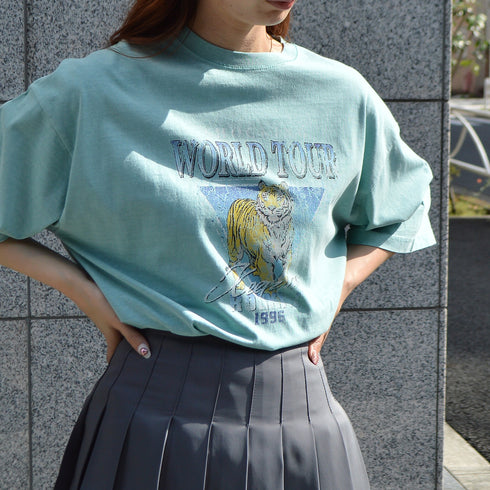【spiritoso】World TourタイガープリントＴシャツ