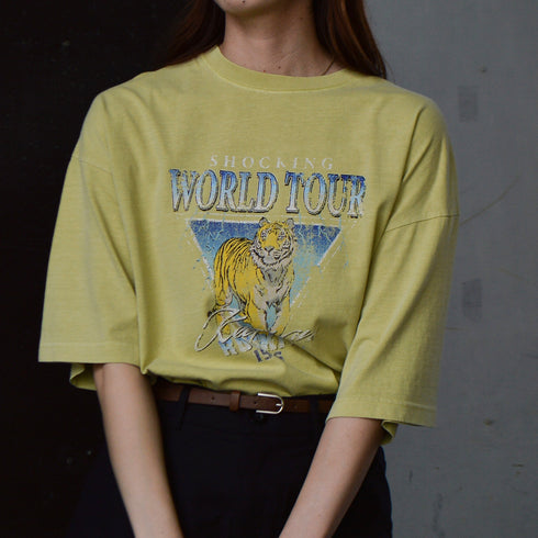 【spiritoso】World TourタイガープリントＴシャツ