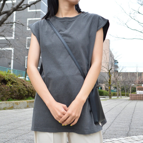 【spiritoso】ピグメント フレンチスリーブTシャツ