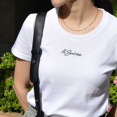 【＆soiree】＆soiree刺繍Tシャツ