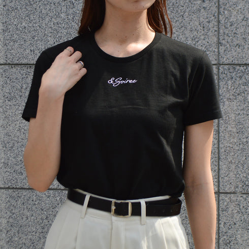【＆soiree】＆soiree刺繍Tシャツ
