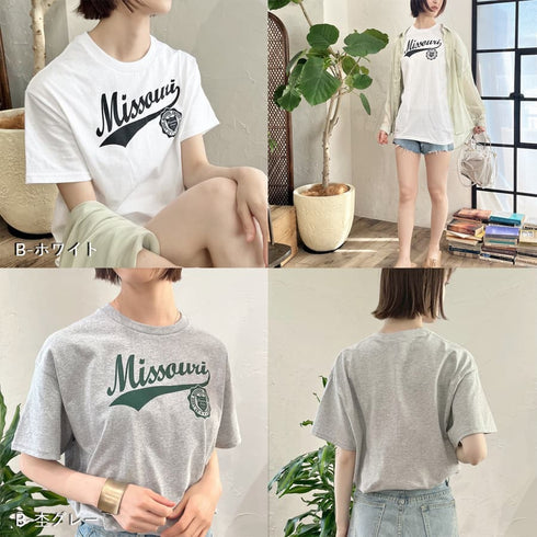 【spiritoso】カレッジアソートTシャツ