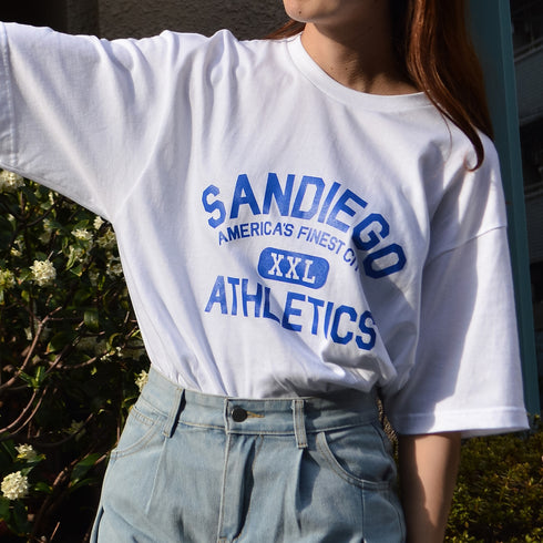 【spiritoso】SANDIEGOカレッジプリントＴシャツ