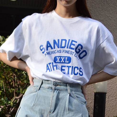 【spiritoso】SANDIEGOカレッジプリントＴシャツ