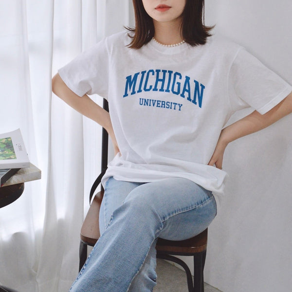 【spiritoso】MICHIGAN カレッジTシャツ