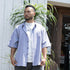 【SUNNY SMITH】 Oxsmith High Count Over Half Slv Shirt