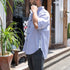 【SUNNY SMITH】 Oxsmith High Count Over Half Slv Shirt