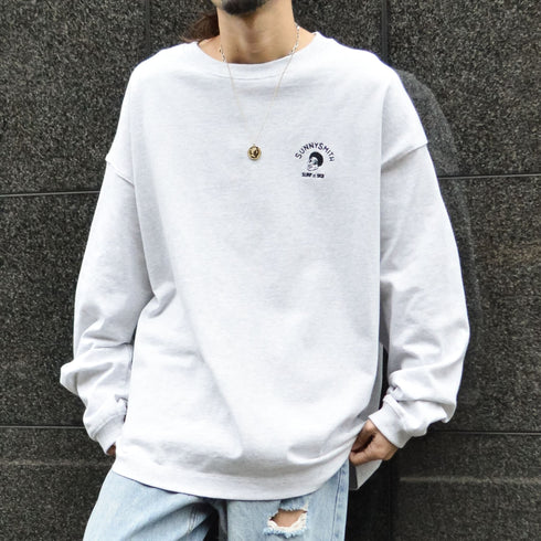 【SUNNY SMITH】Smith Signature ワンポイント刺繍ロングスリーブTシャツ