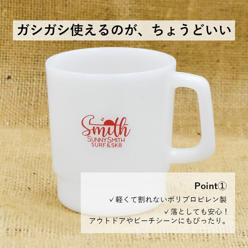 【SUNNY SMITH】 OGロゴ　ヴィンテージ風　マグカップ