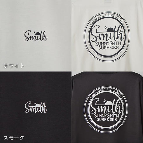 【SUNNY SMITH】 バックサークルロゴプリントTシャツ