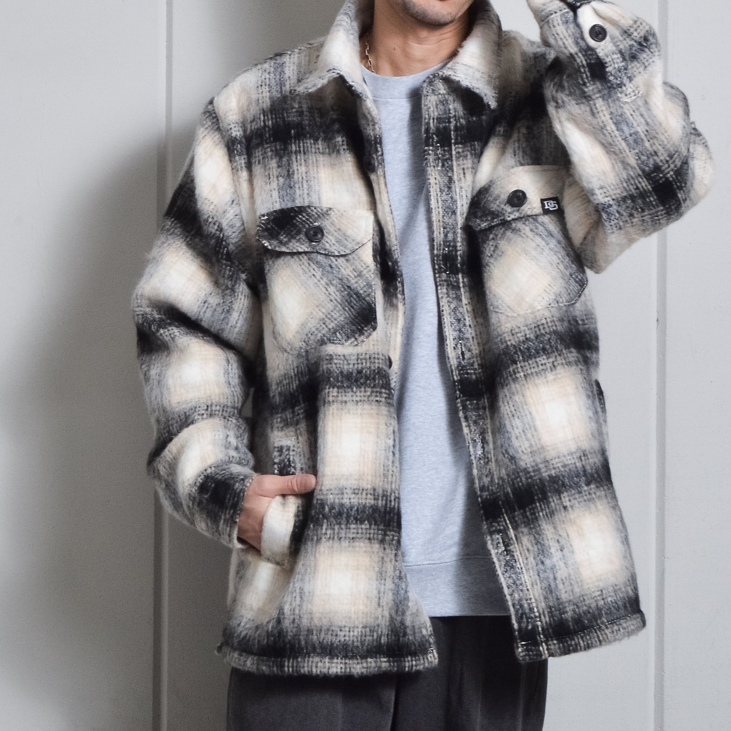 DOUBLESTEAL】起毛オンブレチェックCPOジャケット – radchamp DOUBLESTEAL】起毛オンブレチェックCPOジャケット – radchamp