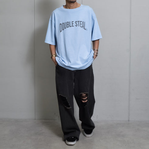 【DOUBLESTEAL】ピグメントアソートロゴ半袖Tシャツ