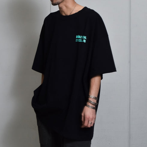 【DOUBLESTEAL】接触冷感・UVカット USAコットンビックサイズロゴプリント半袖Tシャツ
