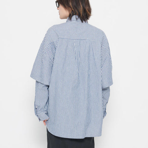 ANGLAN Wide Layered Oxford Shirt アングラン ワイドレイヤードシャツ