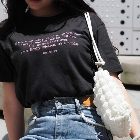 【&soiree】フロント刺繍Tシャツ