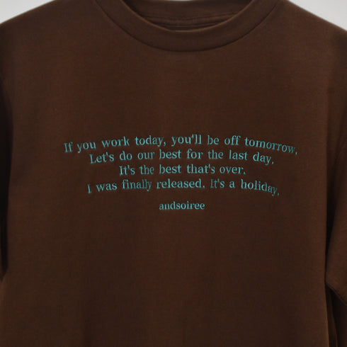 【&soiree】フロント刺繍Tシャツ