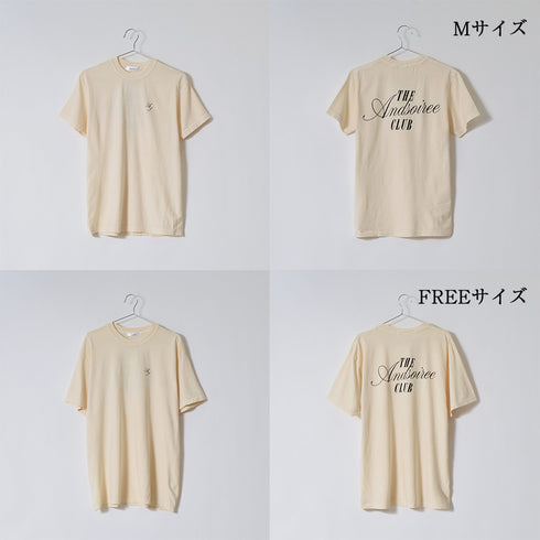 ピグメントプリントTシャツ(メッセージロゴ)