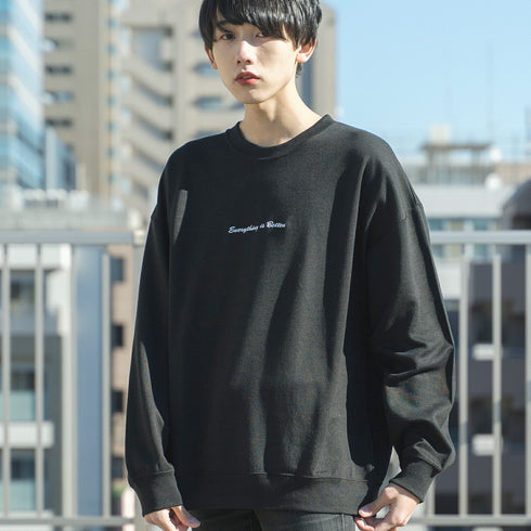 【MODISH GAZE】バック転写プリント ビッグスウェット トレーナー T/Cポンチ